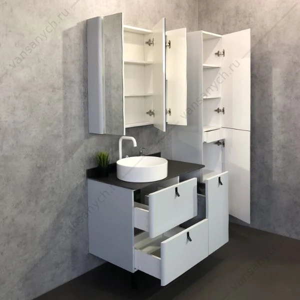 Шкаф-колонна COMFORTY Сорренто-40 светоло-серый