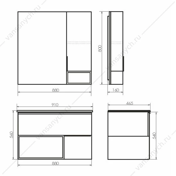 Тумба с раковиной COMFORTY Франкфурт-90 бетон светлый раковина COMFORTY 90E черная матовая