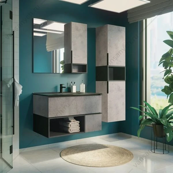 Шкаф-колонна COMFORTY Франкфурт-40 бетон светлый