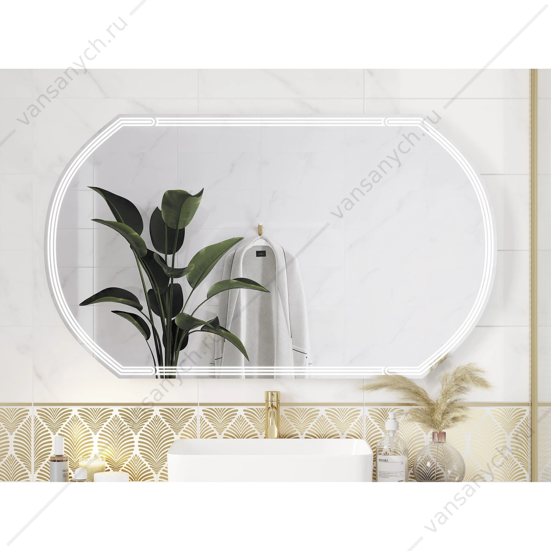 Зеркало LED 090 design 100x60 подсветка, антизапотевание Cersanit KN-LU-LED090*100-d-Os