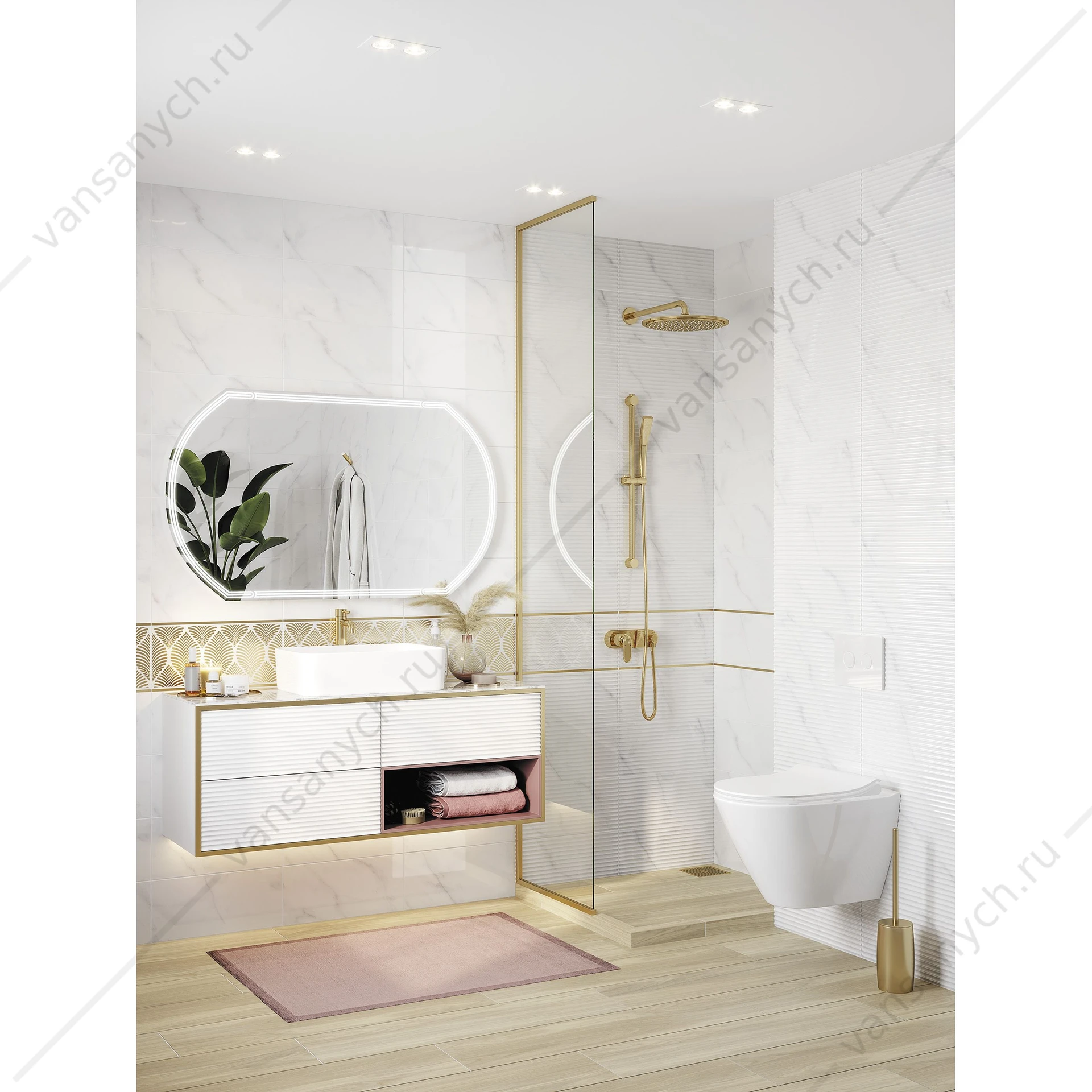 Зеркало LED 090 design 100x60 подсветка, антизапотевание Cersanit KN-LU-LED090*100-d-Os