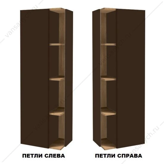 Пенал подвесной Jacob Delafon Terrace 50 см, шарниры справа, ледяной коричневый