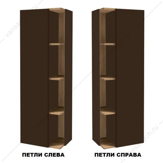 Пенал подвесной Jacob Delafon Terrace 50 см, шарниры слева, ледяной коричневый
