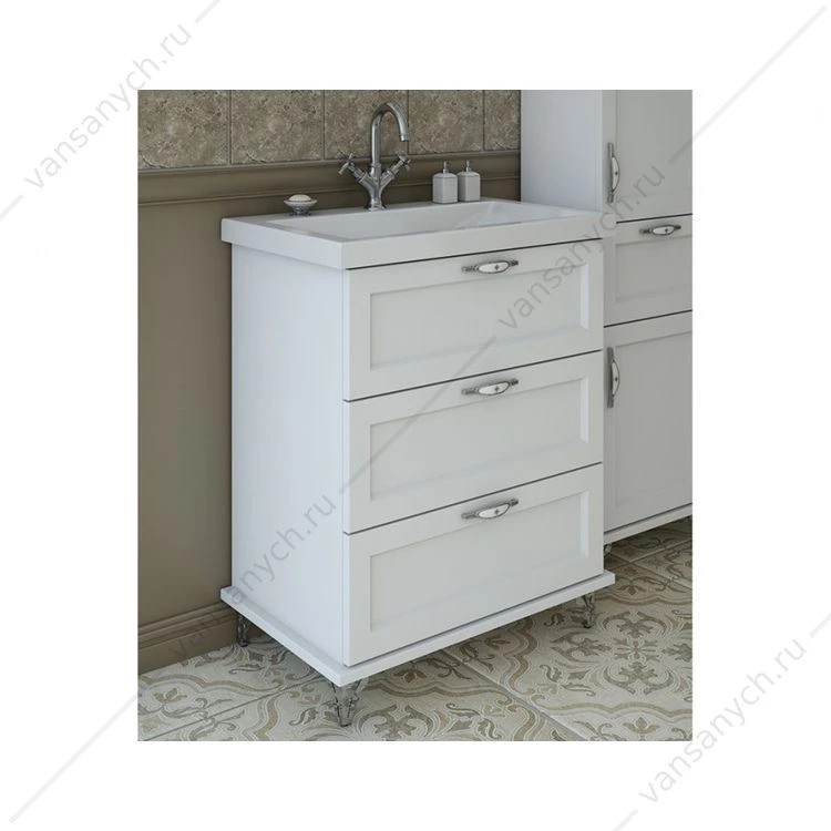 Тумба с раковиной Bali Classic 650х450 напольный 3 ящика