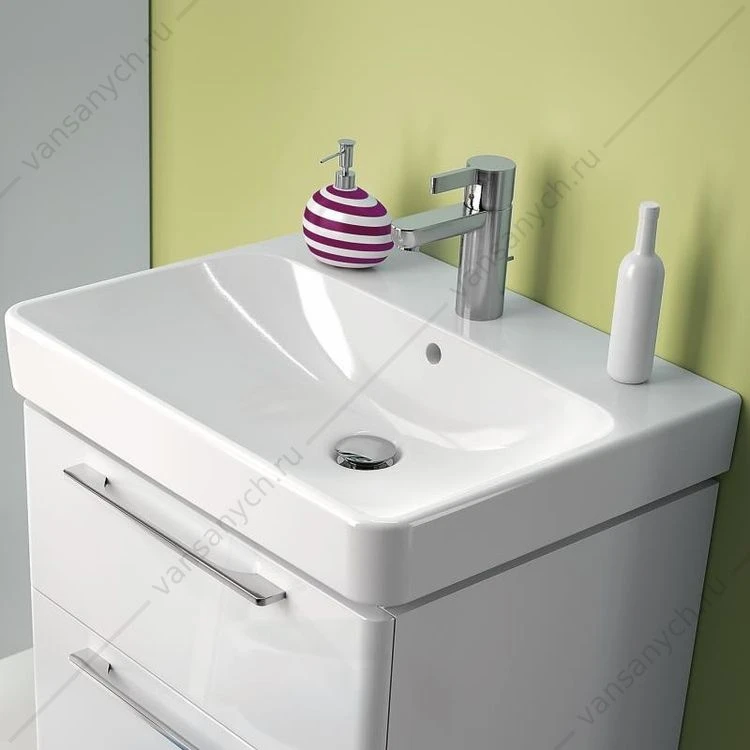 Раковина Keramag Smyle с переливом и отв.под смес. 60*48