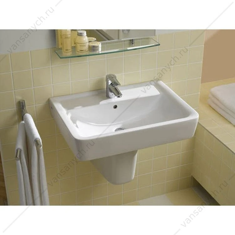 Раковина Keramag Renova Nr.1 Plan с отв., с переливом 60x48 см
