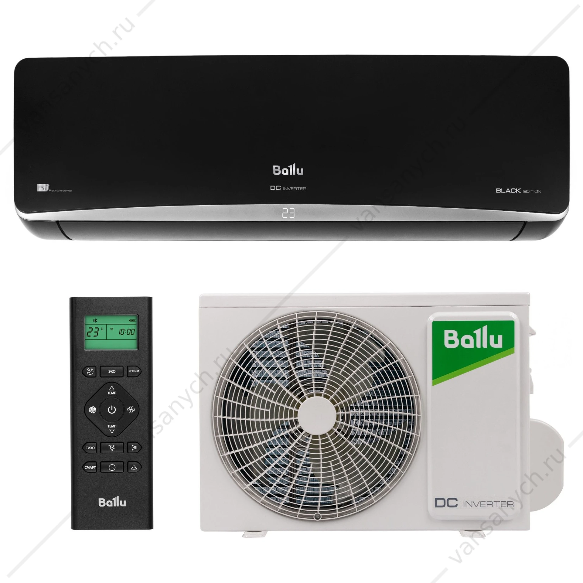 Сплит-система инверторного типа Ballu BSPI-10HN8/BL/EU черная комплект