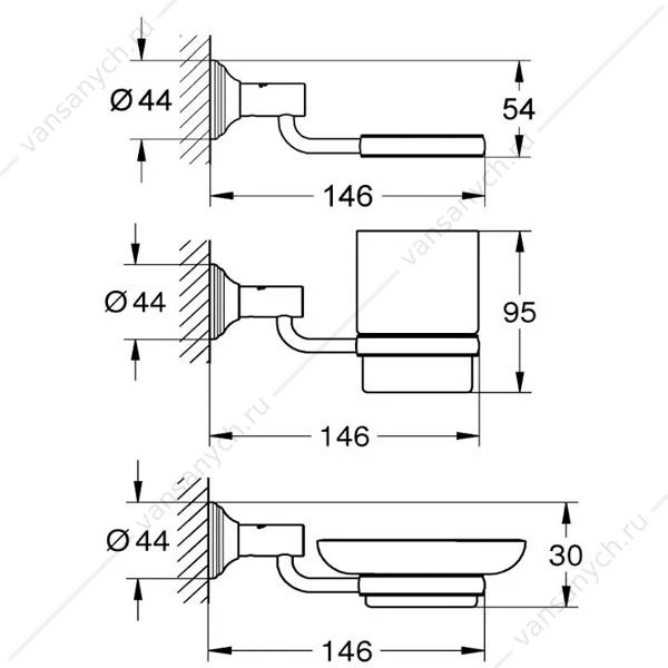 Держатель GROHE Essentials Authentic, 40652001
