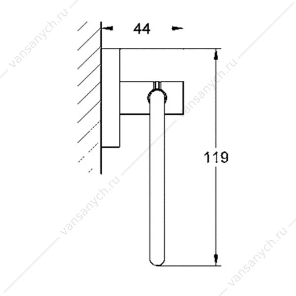 Держатель бумаги без крышки GROHE Essentials, 40689001