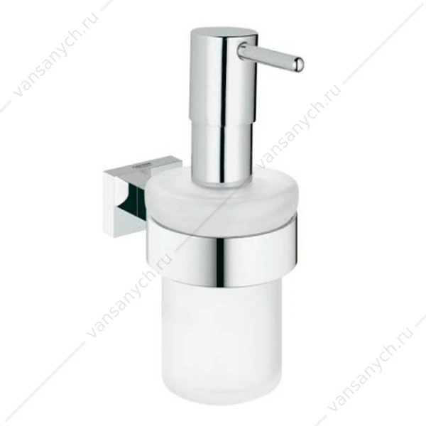 Дозатор жидкого мыла с держателем GROHE Essentials Cube, 40756001