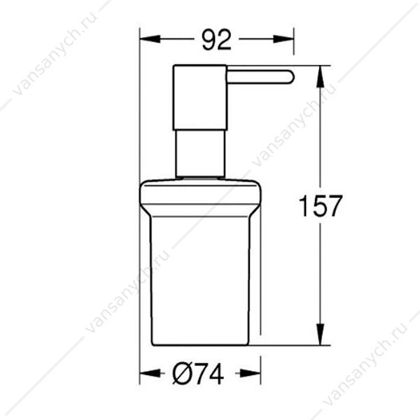 Дозатор жидкого мыла с держателем GROHE Essentials Cube, 40756001