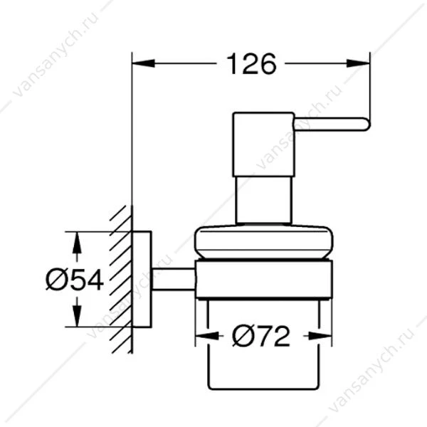 Дозатор жидкого мыла с держателем GROHE Essentials, 40448001