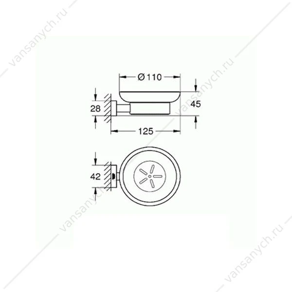 Мыльница с держателем GROHE Essentials Cube, 40754001