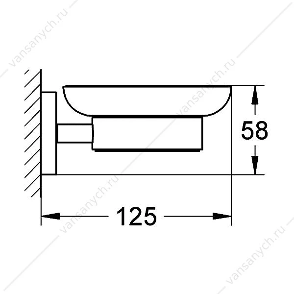 Мыльница с держателем GROHE Essentials, 40444001