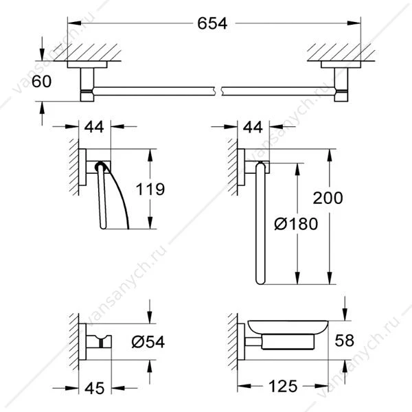 Набор аксессуаров Essentals (5 предметов), 40344001