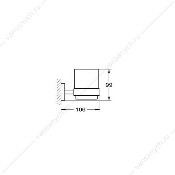 Стакан с держателем GROHE Essentials, 40447001