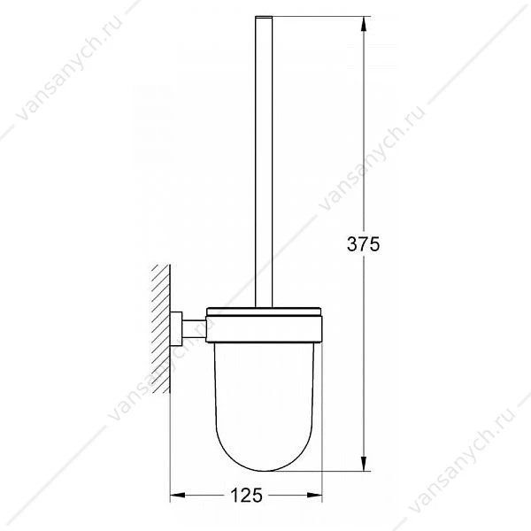 Туалетный ершик GROHE Essentials Cube, в комплекте, 40513001