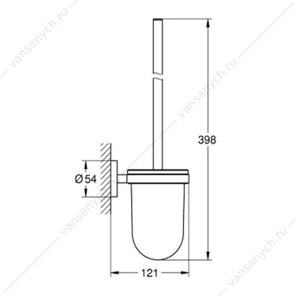 Туалетный ёршик в комплекте GROHE Essentials, 40374001