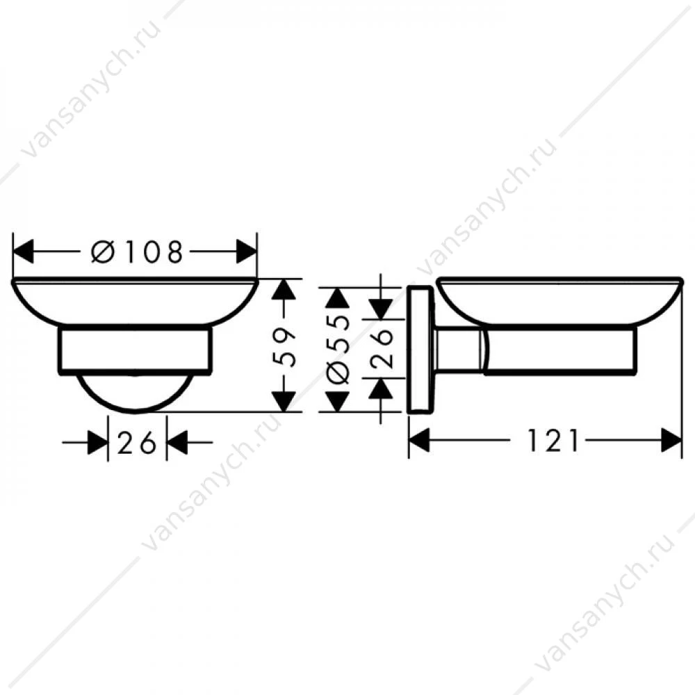 Мыльница Hansgrohe Logis Universal, 41715000