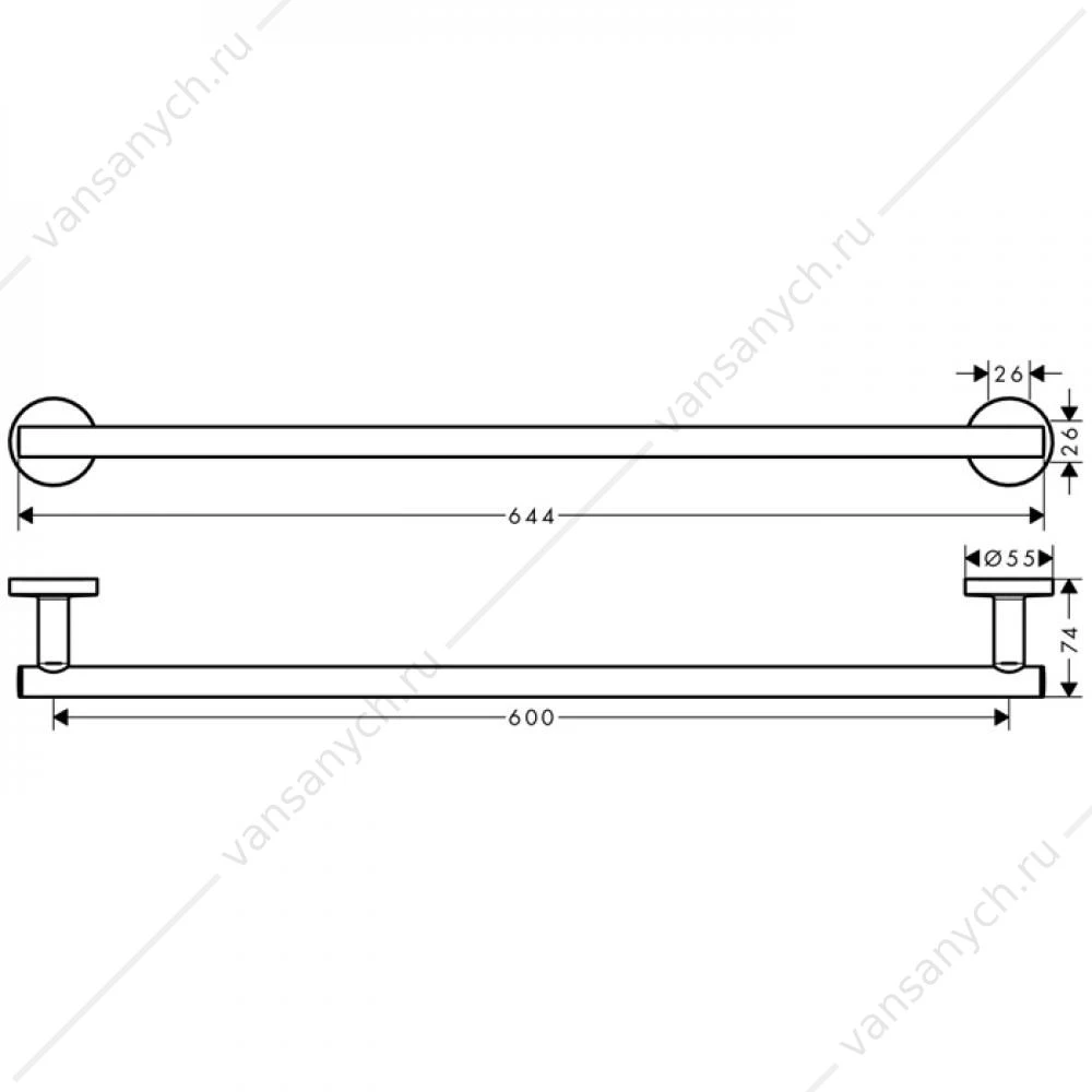 Полотенцедержатель Hansgrohe Logis Universal, 41716000
