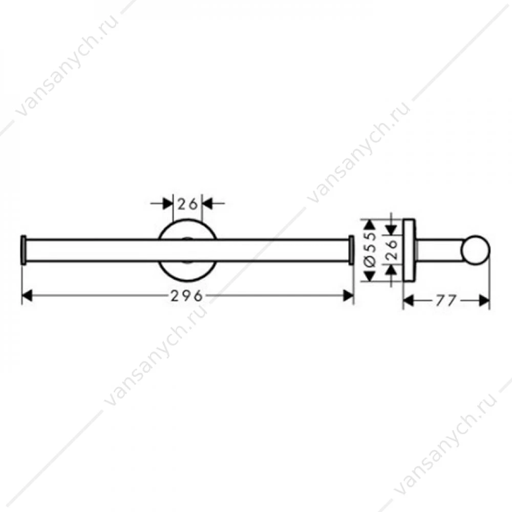 Бумагодержатель Hansgrohe Logis Universal, 41717000