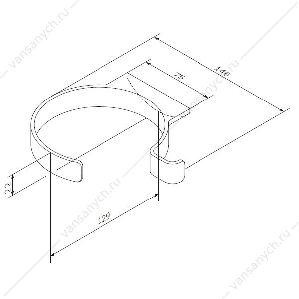 Держатель для фена, хром, A50A32300 AM.PM Inspire 2.0