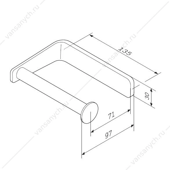Держатель для туалетной бумаги, хром, A50A34100 AM.PM Inspire 2.0
