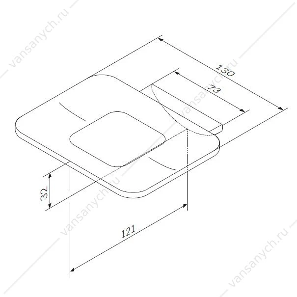 Стеклянная мыльница подвесной, хром, A50A34200 AM.PM Inspire 2.0