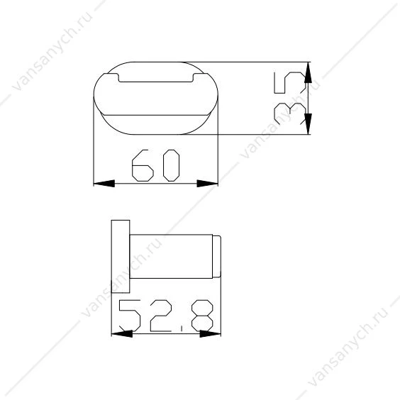 Крючок двойной RavSlezak YUKON черный YUA0102CMAT