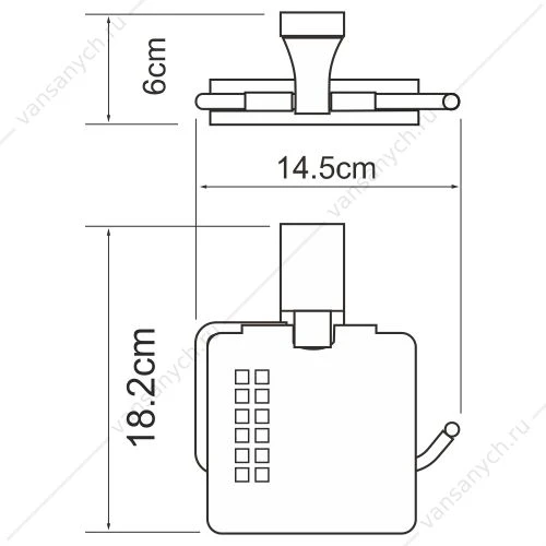 Держатель туалетной бумаги, Abens K-3200, черный, K-3225