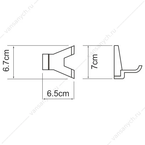 Крючок двойной, Abens K-3200, черный, K-3223D