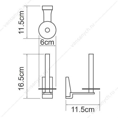 Держатель туалетной бумаги, Lopau K-6000, хром, K-6097