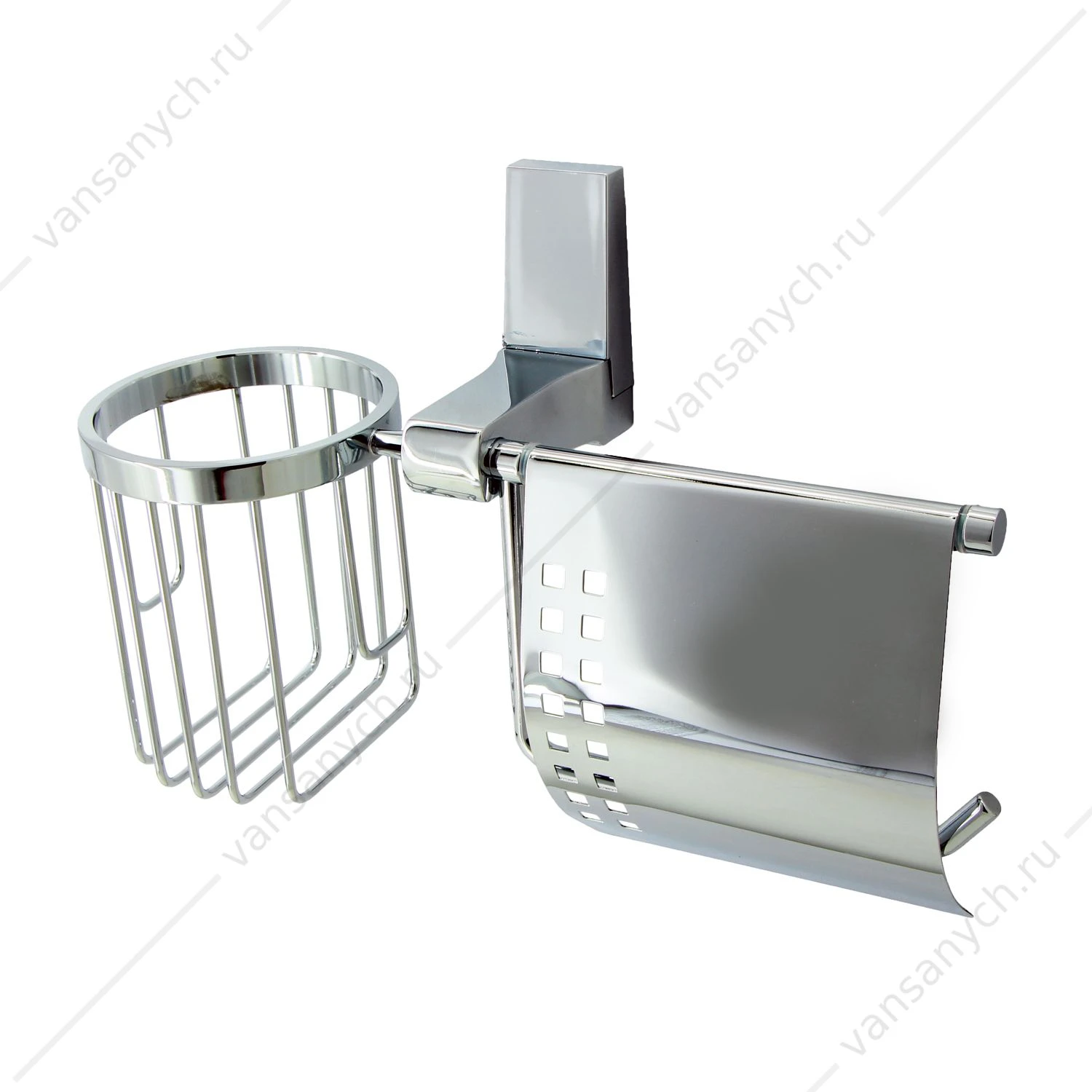 Держатель туалетной бумаги и освежителя, Lopau K-6000, хром, K-6059