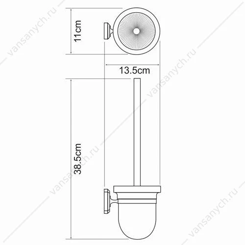 Щетка для унитаза, Oder K-3000, хром, K-3027