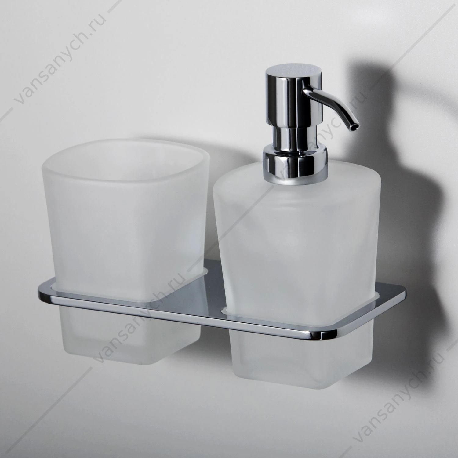 Держатель стакана и дозатора, Leine K-5000, хром, K-5089