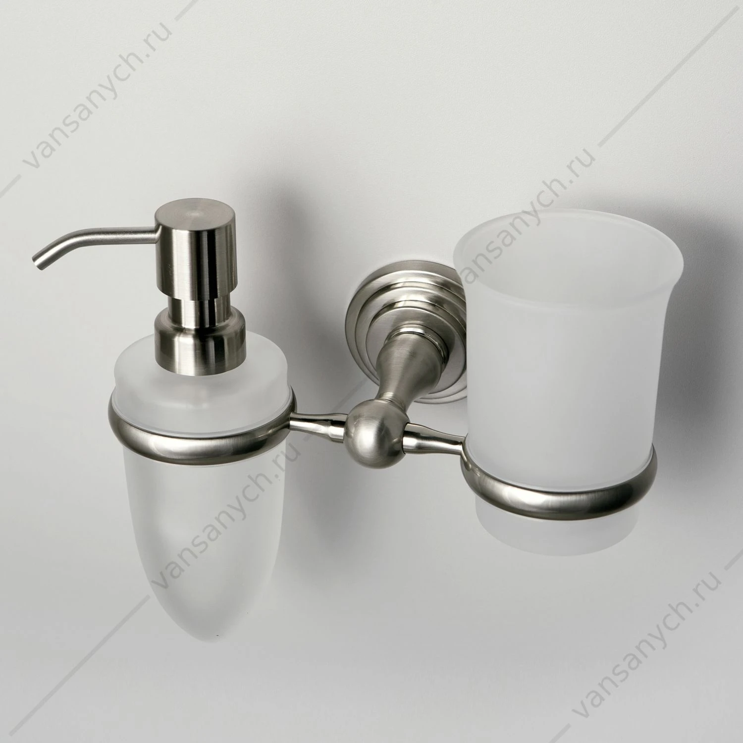 Держатель стакана и дозатора, Ammer K-7000, Никель, K-7089