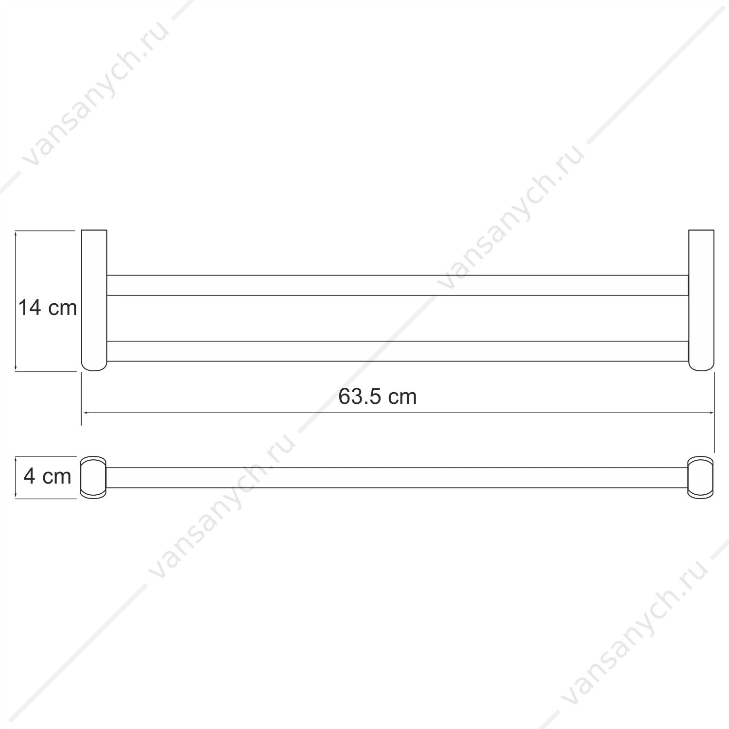 Держатель полотенец двойной, Berkel K-6800, Хром, K-6840
