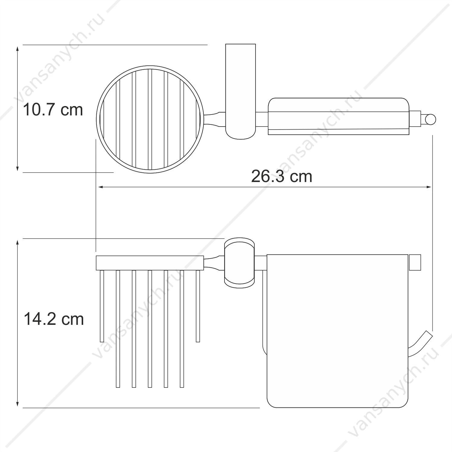 Держатель туалетной бумаги и освежителя, Berkel K-6800, Хром, K-6859