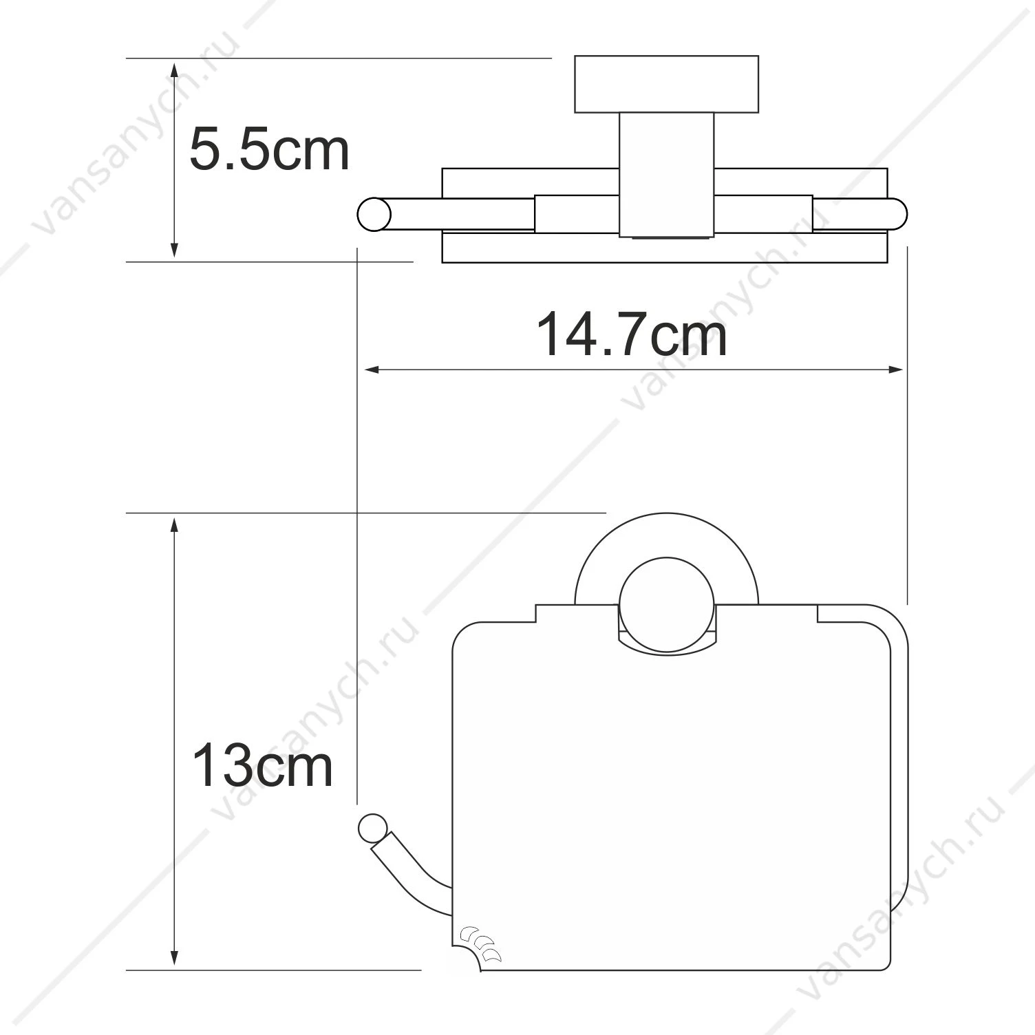 Держатель туалетной бумаги, Isen K-4000, Хром, K-4025