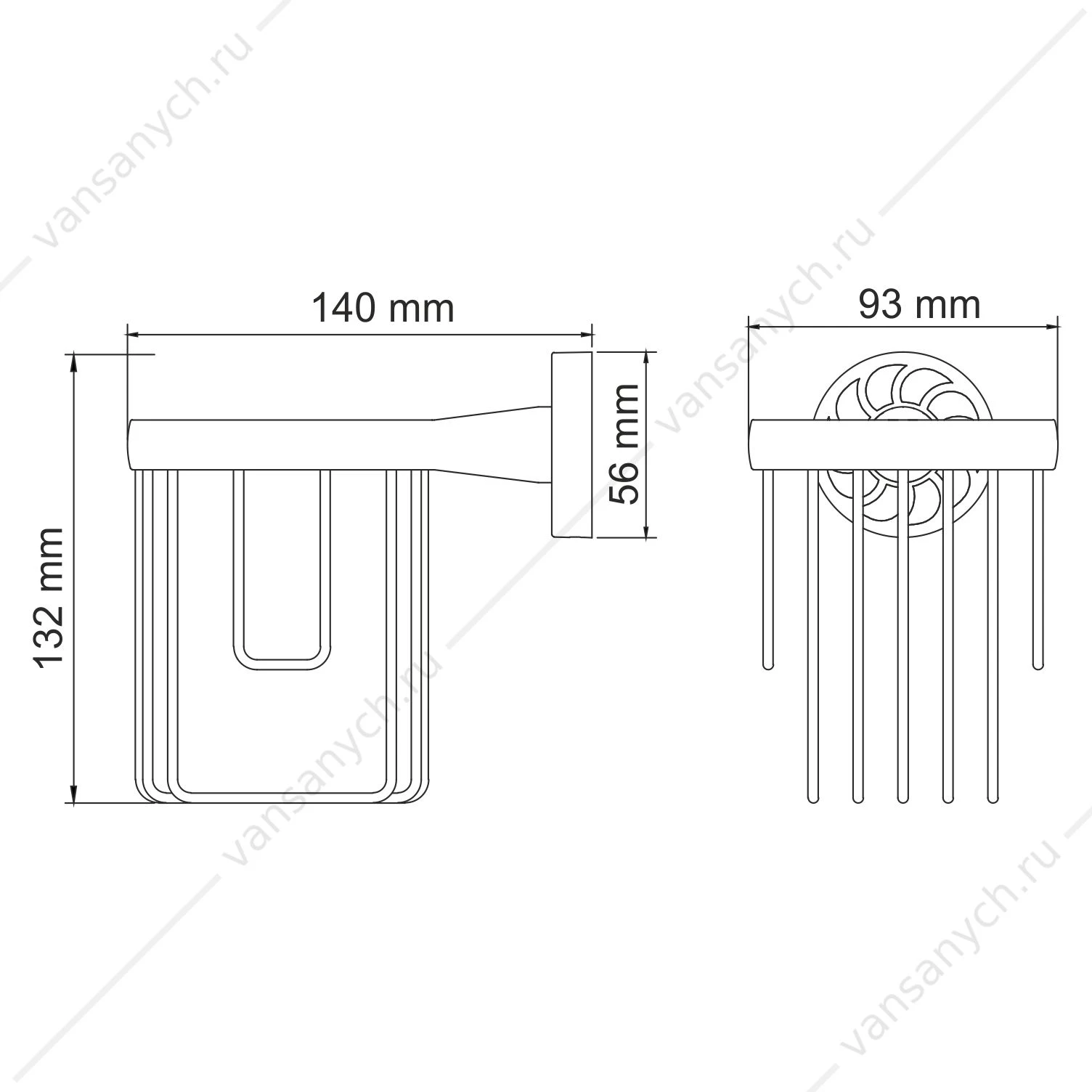 Держатель освежителя, Isen K-4000, Хром, K-4045