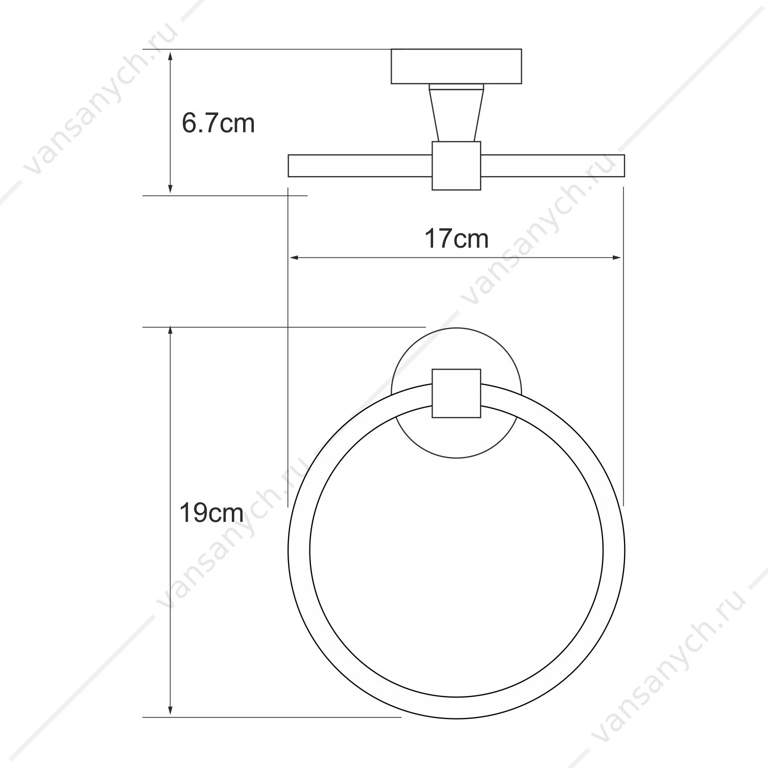 Держатель полотенец, Isen K-4000, Хром, K-4060