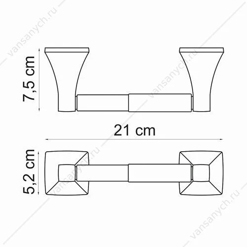 Держатель туалетной бумаги, Wern K-2500, Хром, K-2522