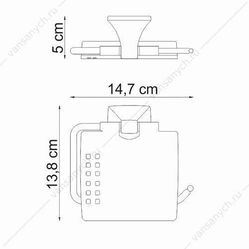 Держатель туалетной бумаги, Wern K-2500, Хром, K-2525