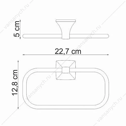 Держатель полотенец, Wern K-2500, Хром, K-2560