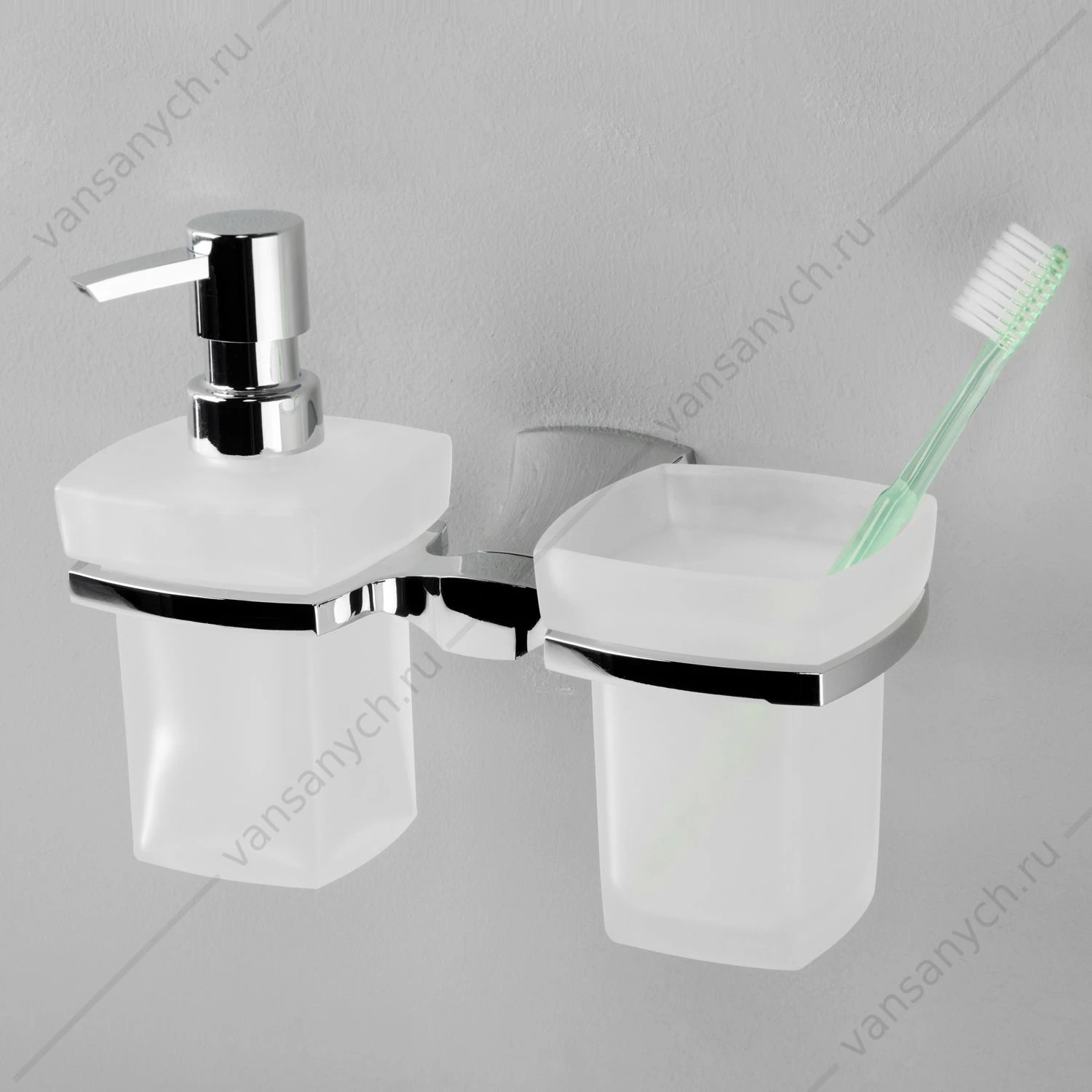Держатель стакана и дозатора, Wern K-2500, Хром, K-2589