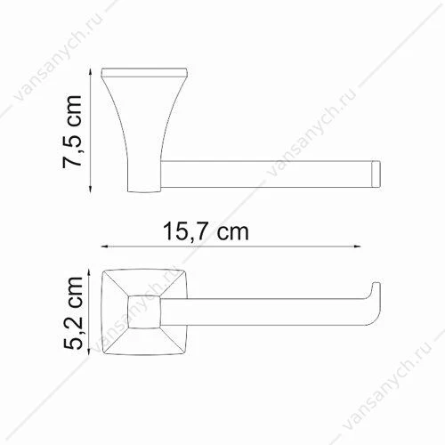 Держатель туалетной бумаги, Wern K-2500, Хром, K-2596