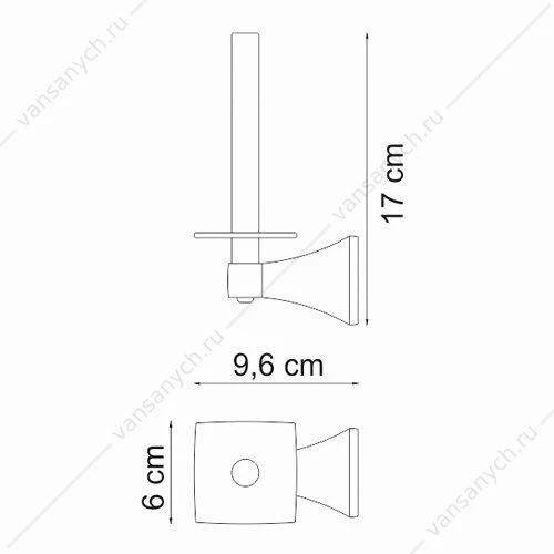 Держатель туалетной бумаги, Wern K-2500, Хром, K-2597