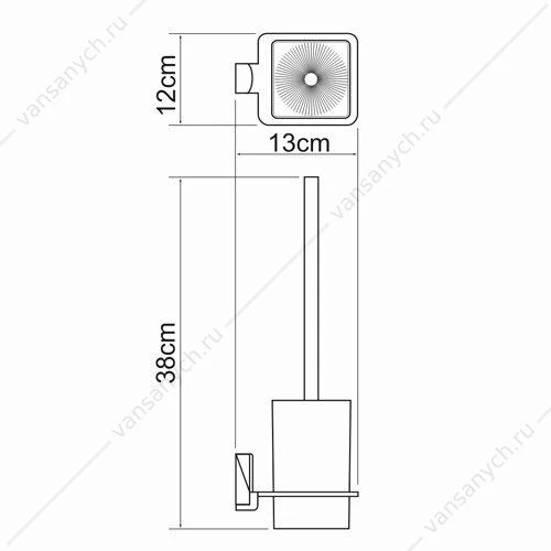 Щетка для унитаза подвесная, Exter K-5200, бронза, K-5227