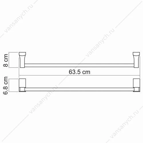Держатель полотенец одинарный, Exter K-5200, бронза, K-5230