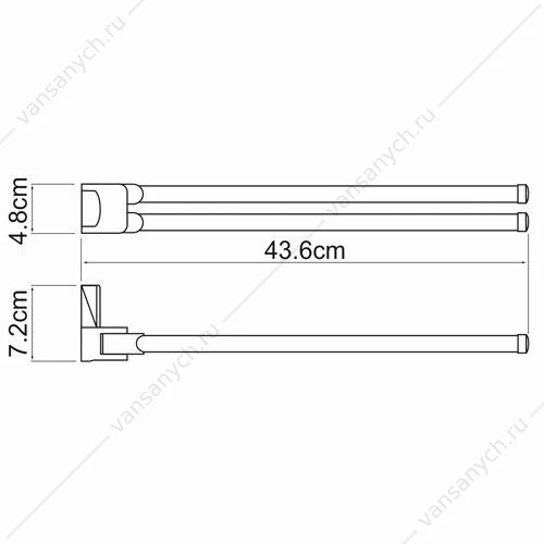 Держатель полотенец двойной, Exter K-5200, бронза, K-5231